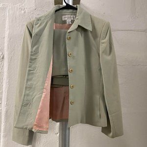 OLIVE GREEN Jones New York Blazer with skirt